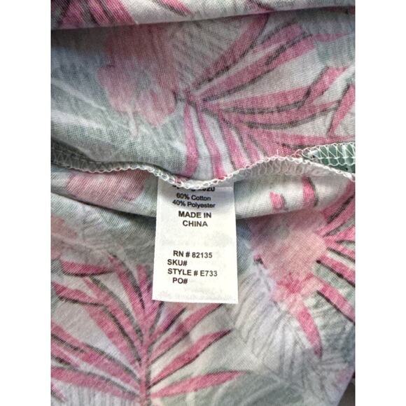 Women’s Fresh Produce Pink & Green Jungle Pattern Long Sleeve Sz 2X - Picture 4 of 4